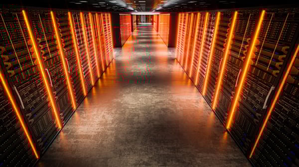 servers in a corridor