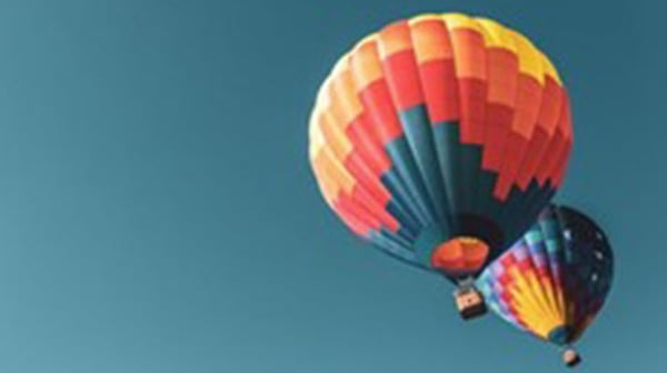 Two hot air balloons